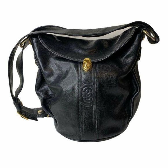 Marino Orlandi Vnt. Leather Buckle Shoulder Bag